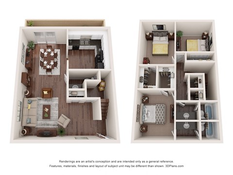 a floor plan of a 2 bedroom apartment